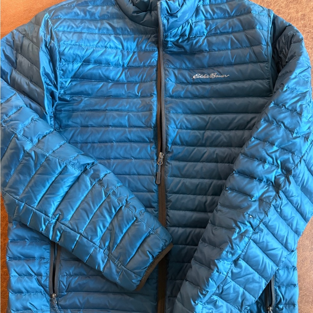 Eddie Bauer Men's Teal Puffer Jacket